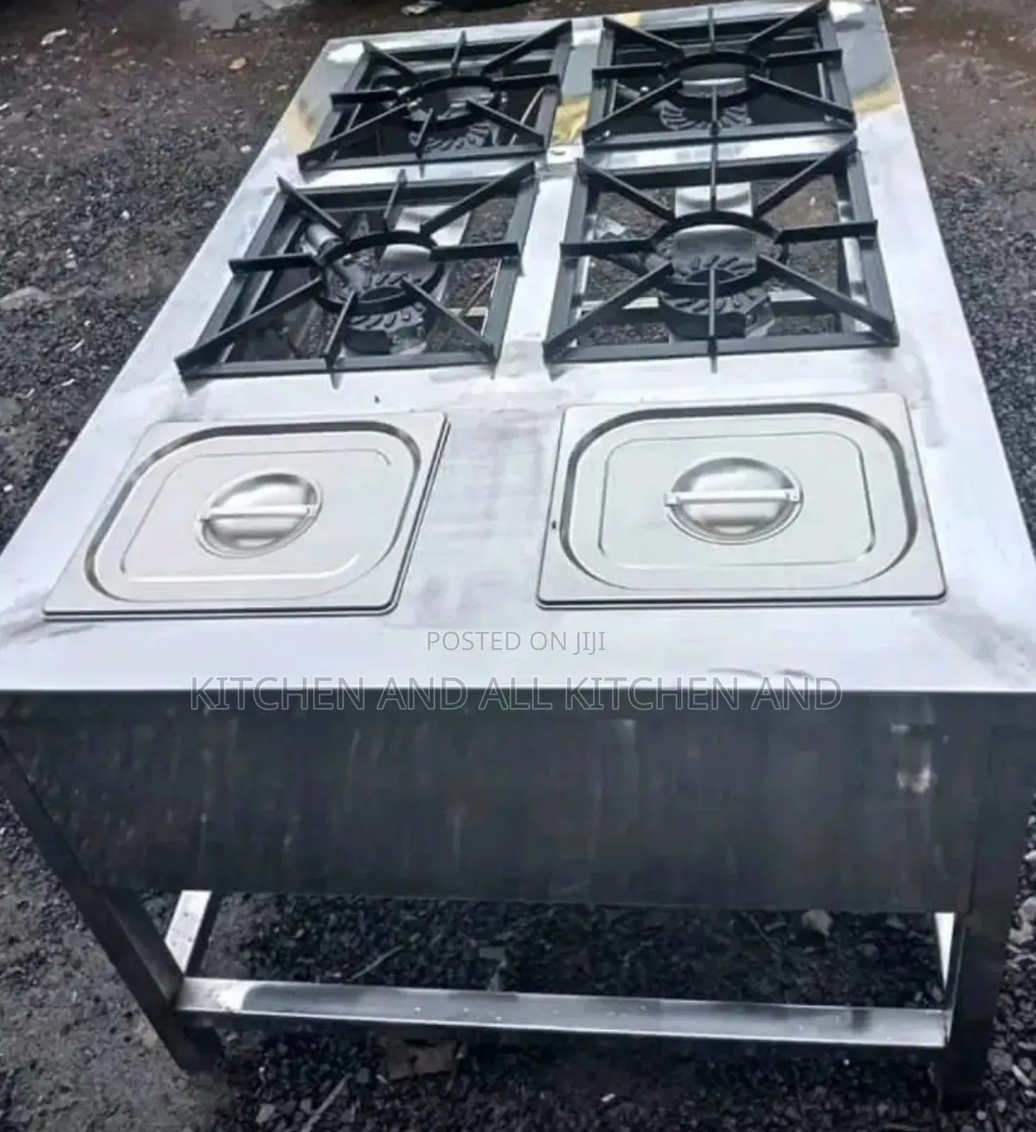Combined Unit Bain Marie+4 Burner