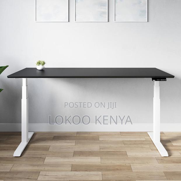 Office Desk : Standing Desk Wooden Table Height Adjustable - thumbnail 4
