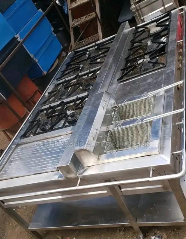 Ss Combined Unit,Fryer+Burner+Hot Plate - main view