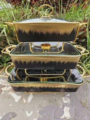 *Set of 3 Ceramic Chaffing Dishes