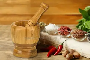 Bamboo Mortar and Pestle