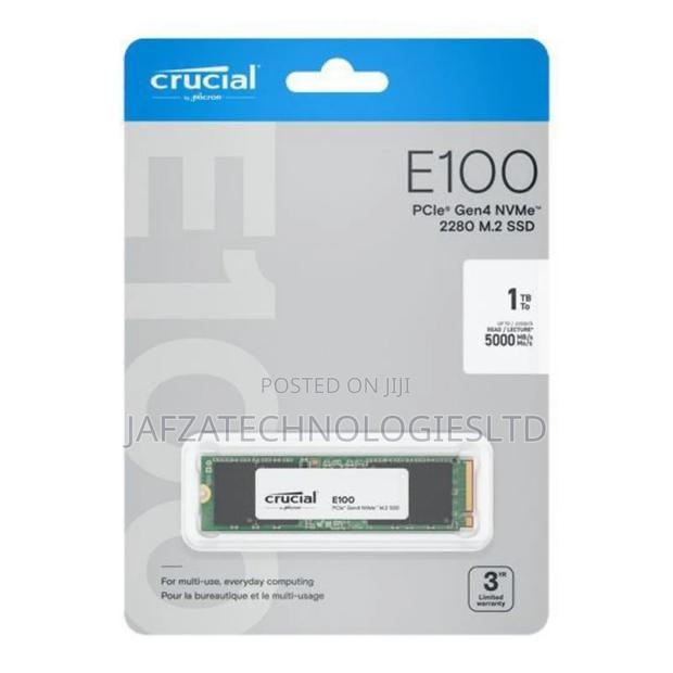 Crucial E100 Pcle Gen4 Nvme 2280 M.2 SSD- 1TB