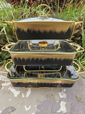 Set of 3 Ceramic Chaffing Dishes/Serving Dishes