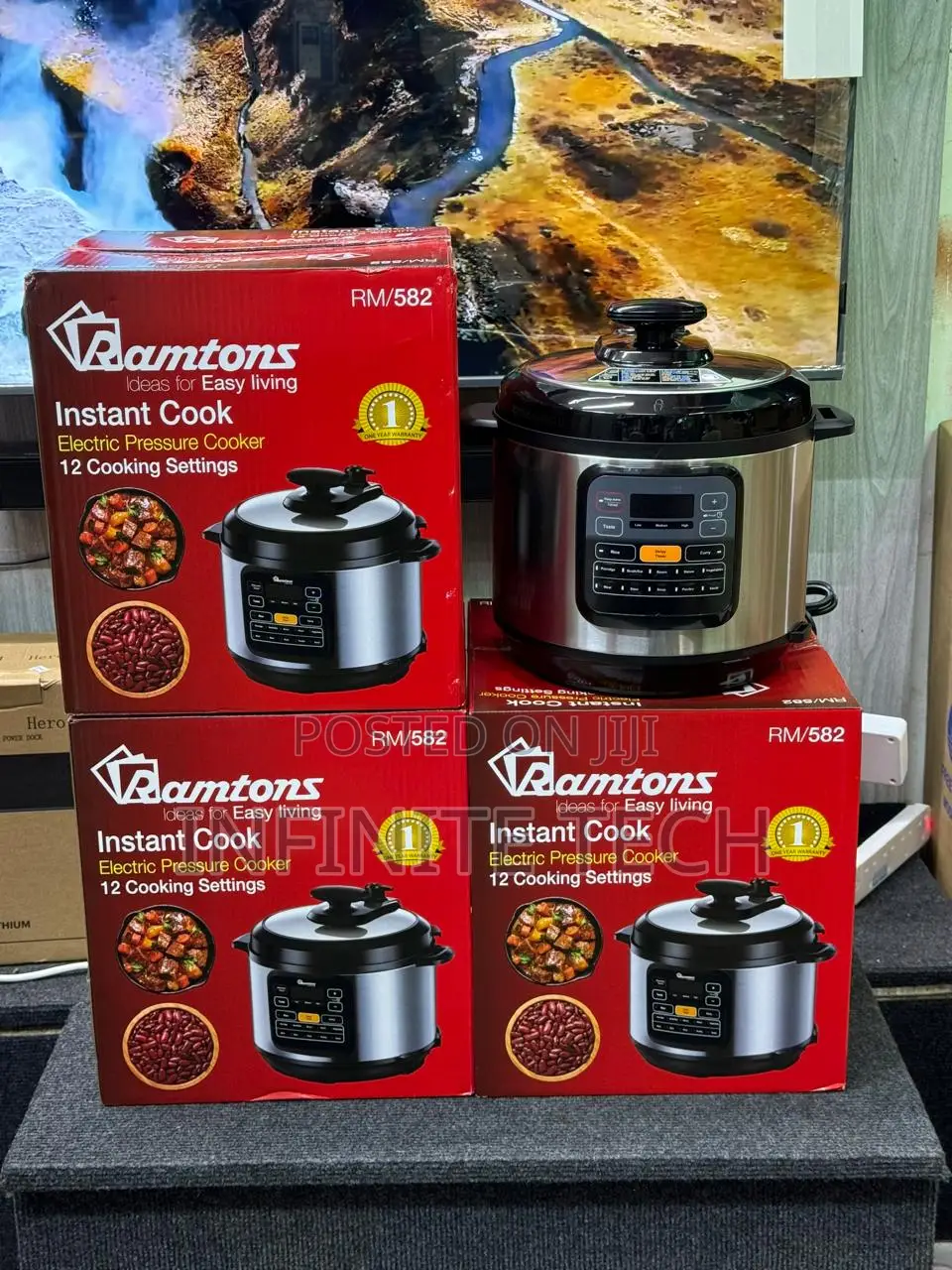 Ramton Electric Pressure Cooker 1100W 6lts(Rm/582)