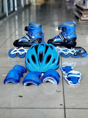 Hard Helmet Skating Shoe , Skates Shoes Complete Set