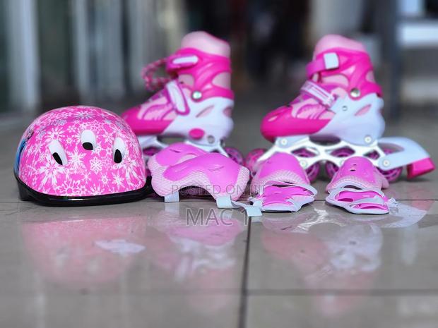 Pink Skating Shoe , Skates Shoes Complete Set