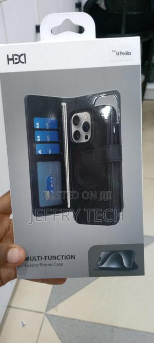 iPhone 14 Pro Max Multi-Function Leather Flip Case-Green - thumbnail 2