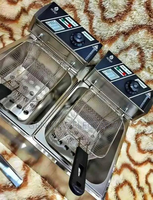 Nunix Double Tank 6+6lt Chips Stainless Steel Deep Fryer