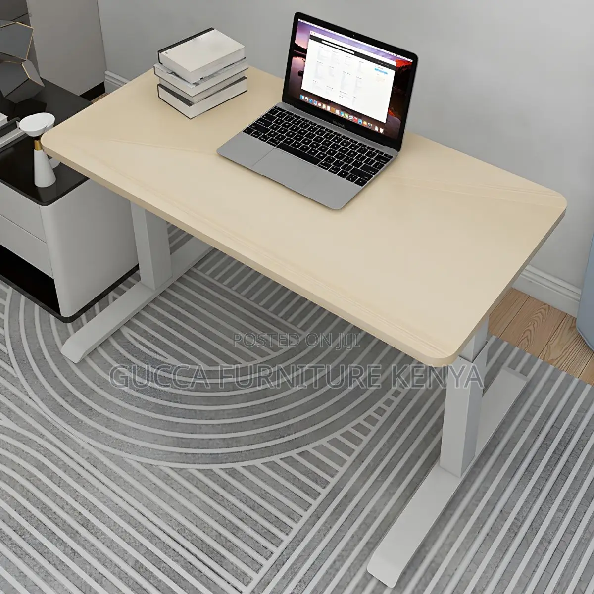Office Tables: Wood Top Office 140cm Standing Desk Converter
