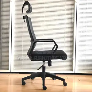 Office Chairs: Upholstered High Back Armchair in Microfiber