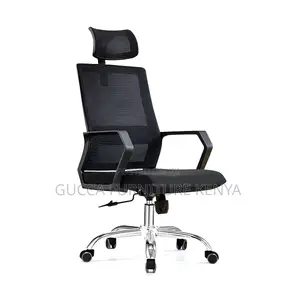 Office Chairs: Upholstered High Back Armchair in Microfiber