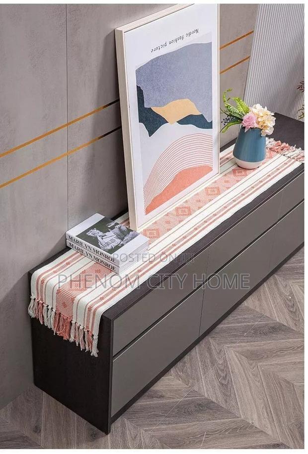 Burnt Orange Hue Wooven Table Runner Available - thumbnail 2