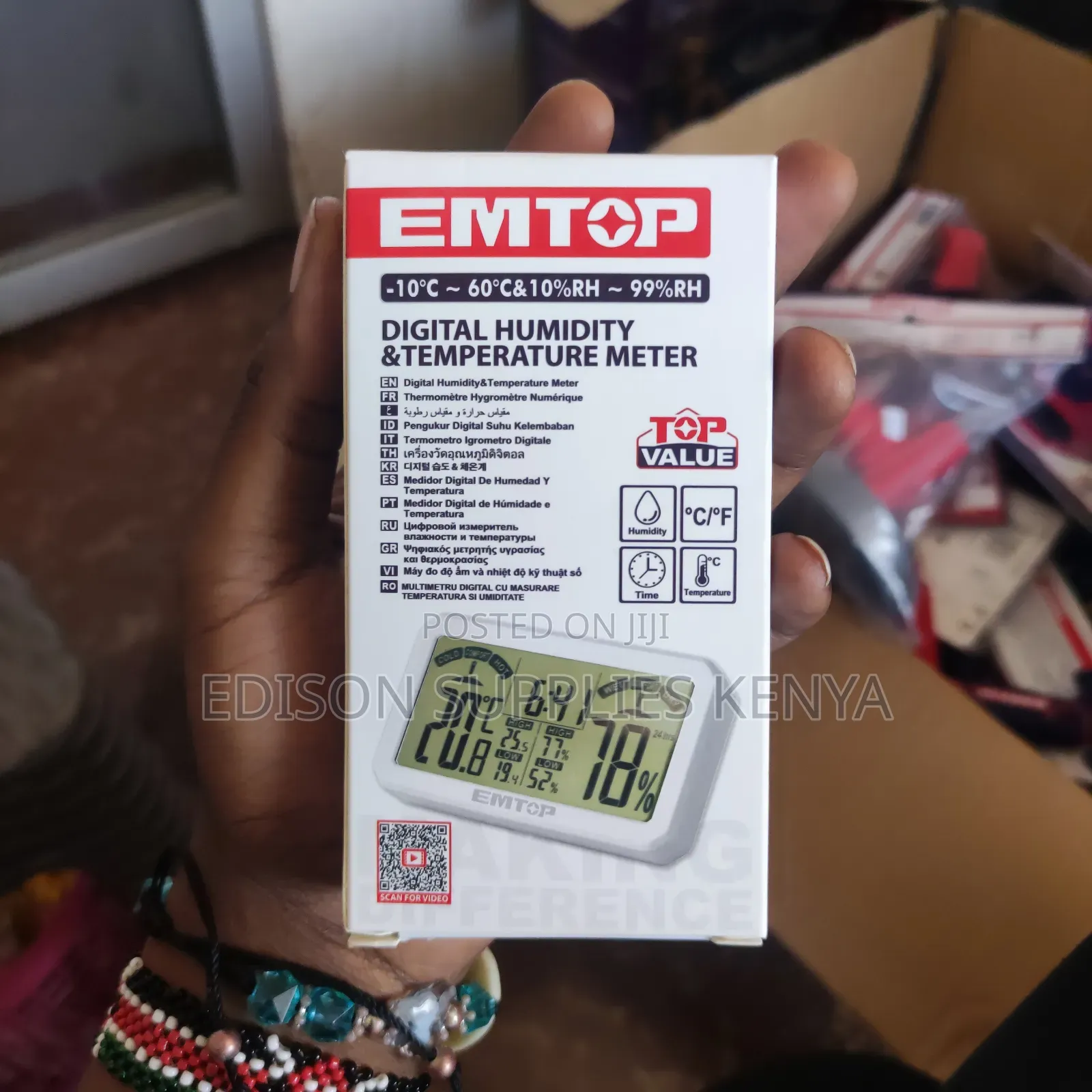 Emtop Digital Humidity Meter Temperature Sensor Moisture Hygrometer