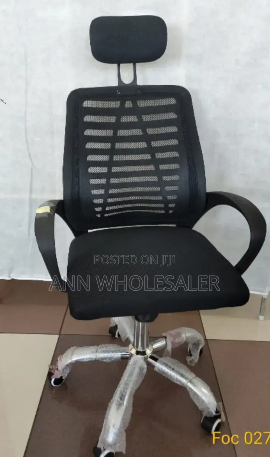 Secretarial Mesh Office Chair With Headrest