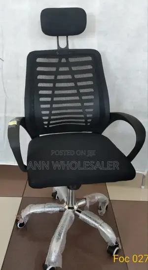 Black Office Chair/ Headrest