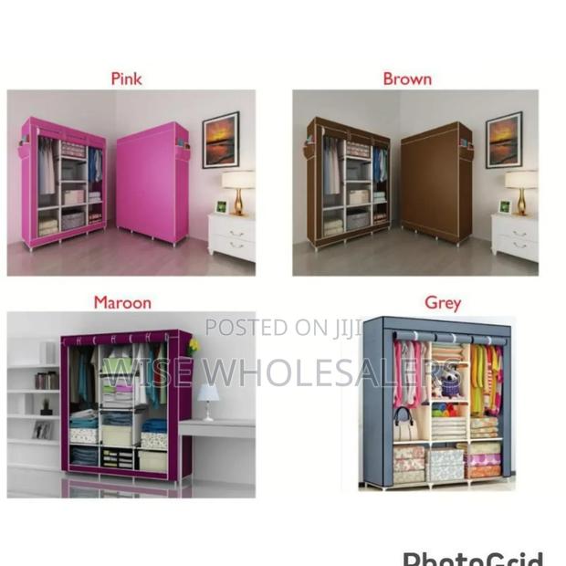 Three Column Metallic Portable Wardrobes
