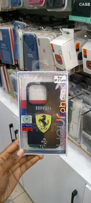 FERRARI LOGO iPhone 15 Pro Durable Luxury Case Cover