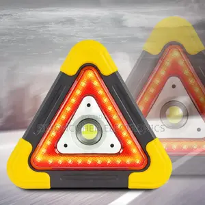 Battery Powered 3 Mode Triangle Warning Light Stand