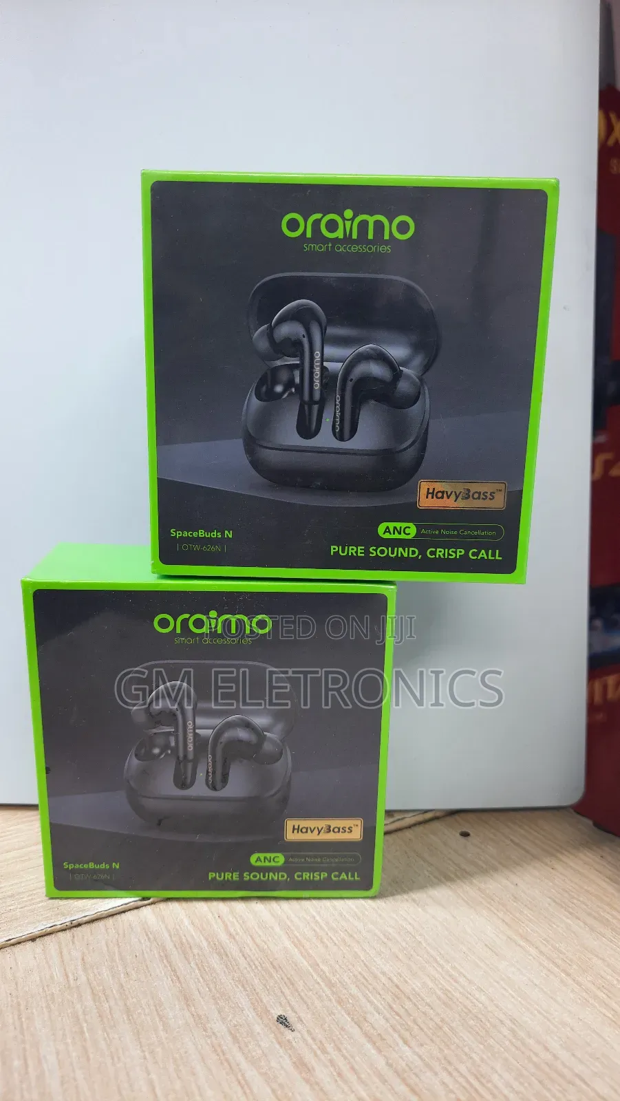 Oraimo Spacebuds-N ANC Heavy Bass Wireless Earbuds.