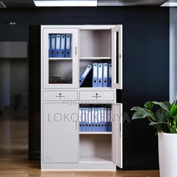 Office Cabinet: Two Doors ,Two Lockable Center Drawers - thumbnail 3