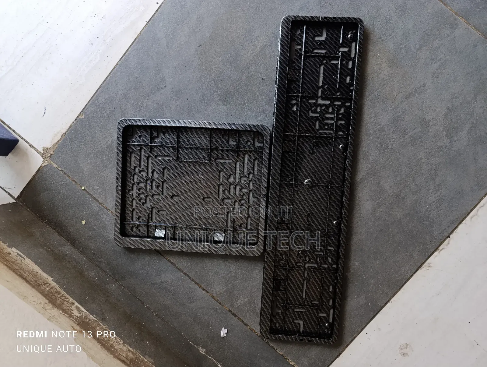 Plastic Number Plate Holder (Carbon Fiber Look)