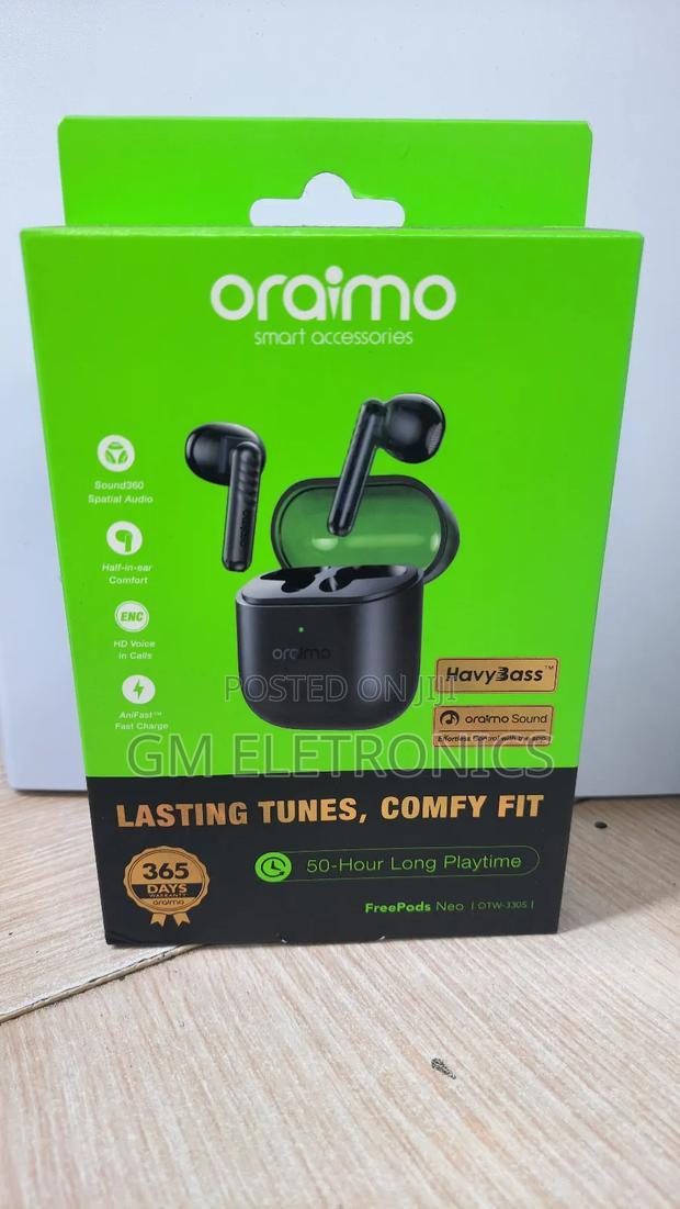 Original Oraimo Freepods Neo OTW-330S Wireless Earbuds-Black