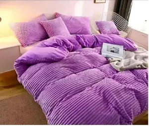 Pink Warm Velvet Duvet Set Available