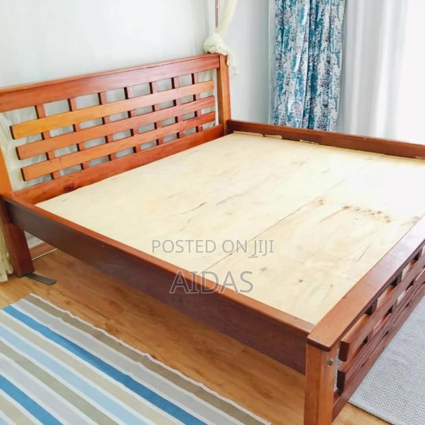 Hardwood Kingsize Bed Plus Moko Matress - thumbnail 2