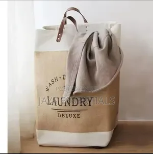 Canvas Fabric Laundry Basket