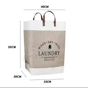 Canvas Fabric Laundry Basket