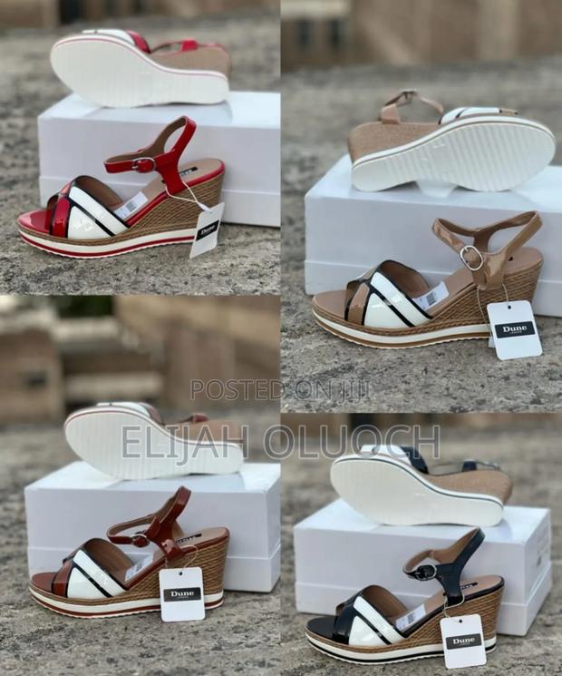 High Quality Wetlook Open Anklestrap WEDGE ( Dune)* - main view