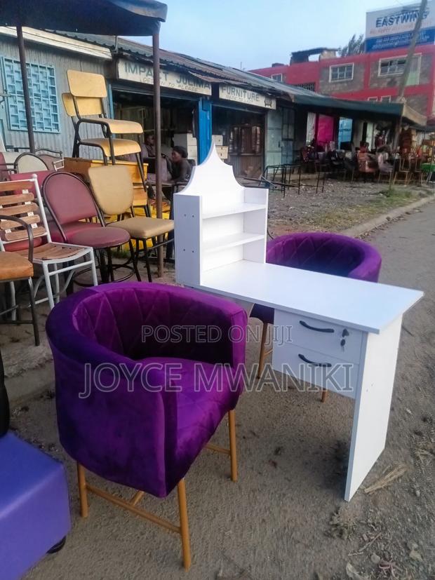 Manicure Set, White Table, Purple Seats - thumbnail 2