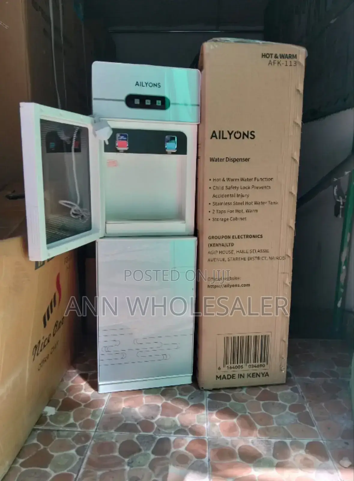 Stainless Steel Water Ailyons Water Dispenser With Cabinets