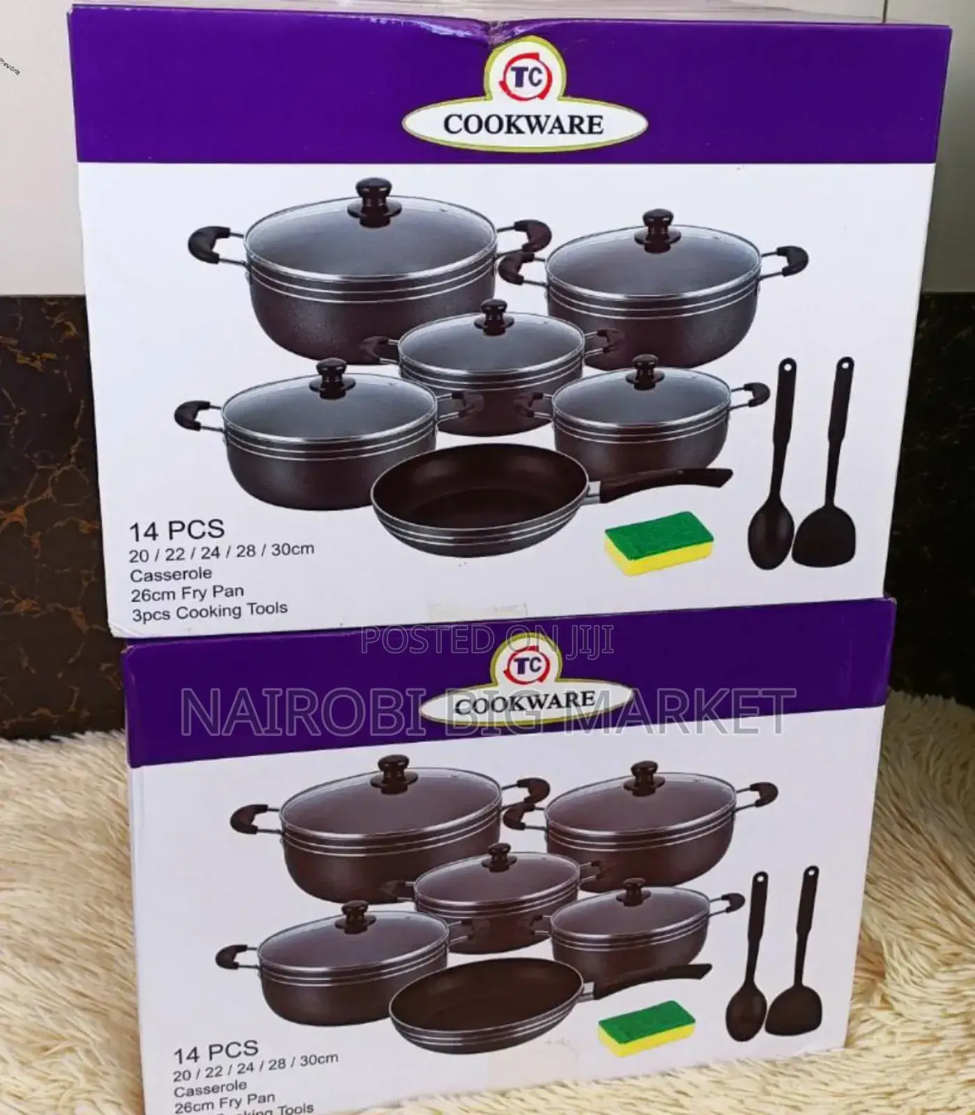 Black Non-Stick Sufuria -Tc