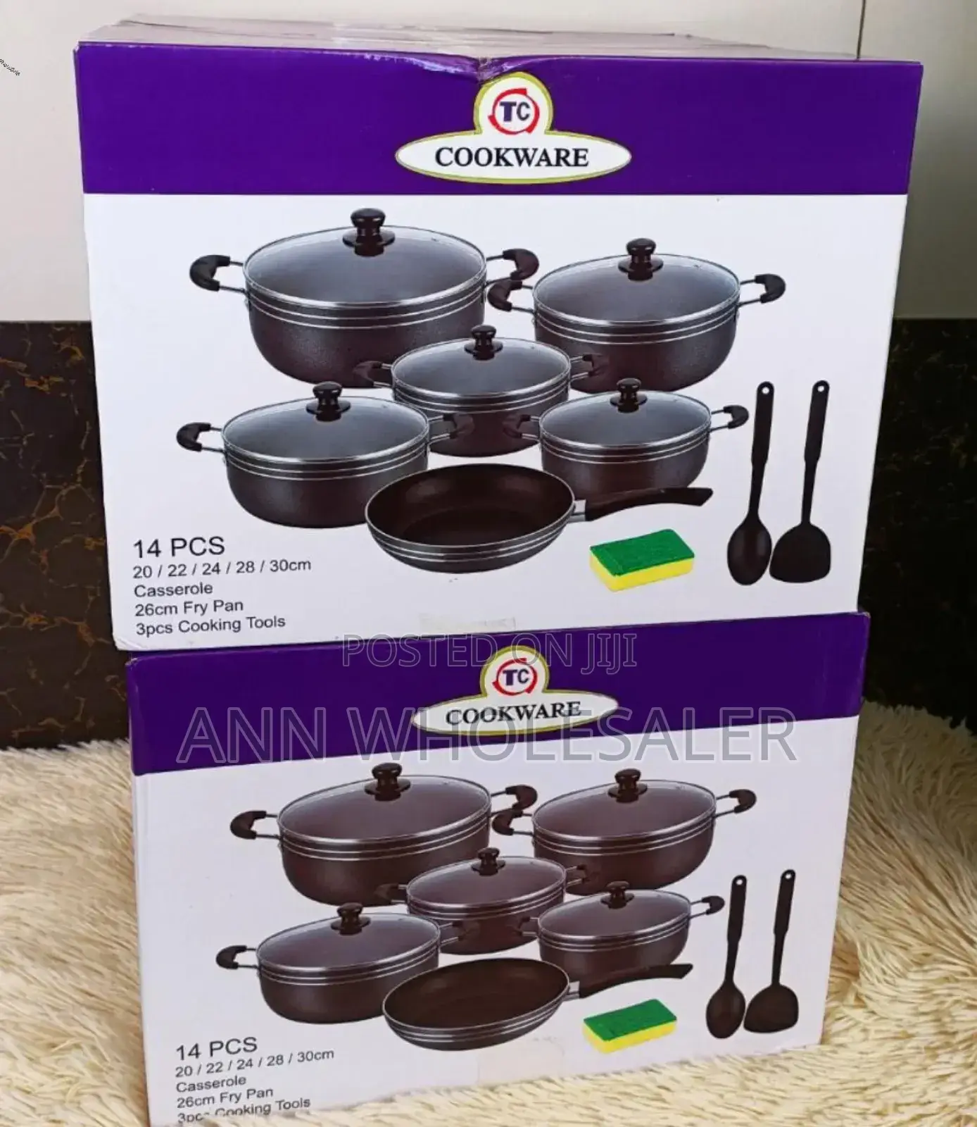 New Arrivals TC 14 PCS Non-Stick Black Coated