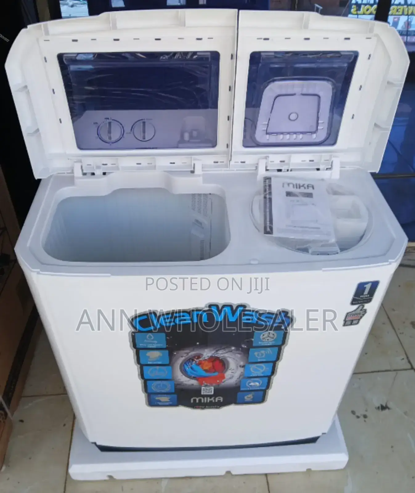 With Warranty Mika 10kg Twin Tub Washing Machine M/10