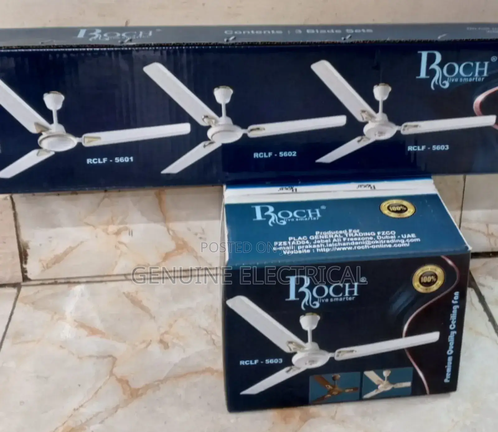 White Roch 56 Inches Premium Quality Ceiling Fan RC-3