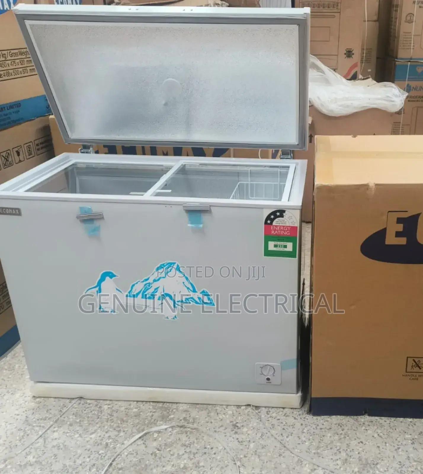 Grey Ecomax 219 Litres Chest Freezer E219/L