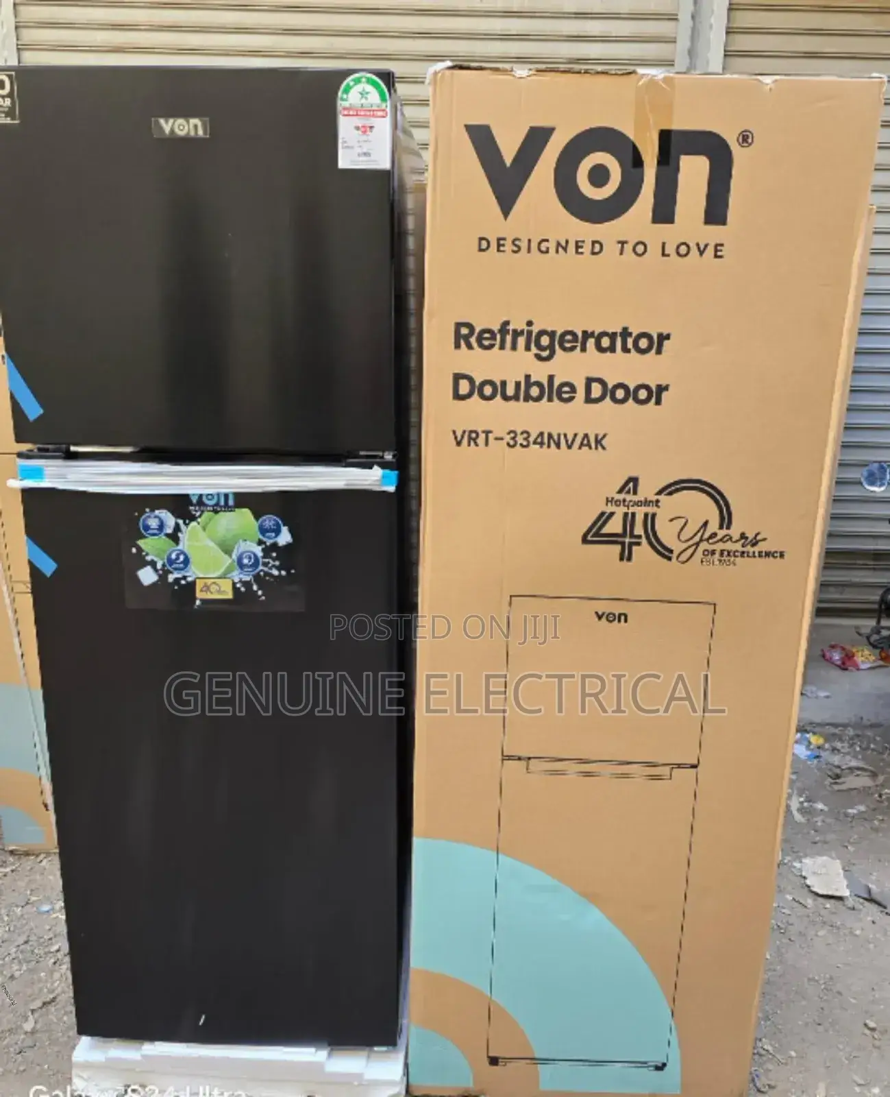 Von 334 LTRS No Frost Double Door Refrigerator VD334RD