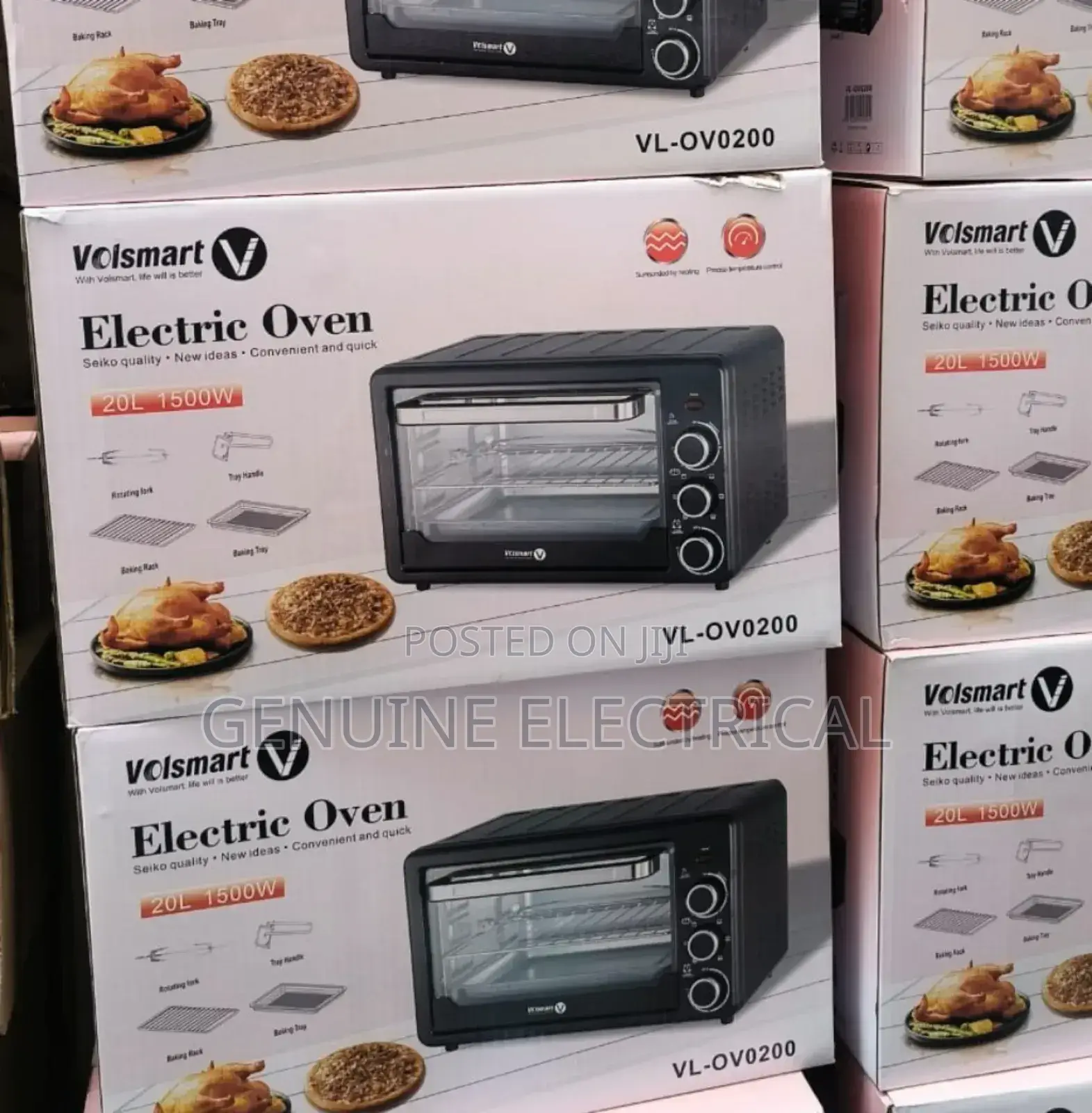 Black 20L Volsmart Electric Oven V20E