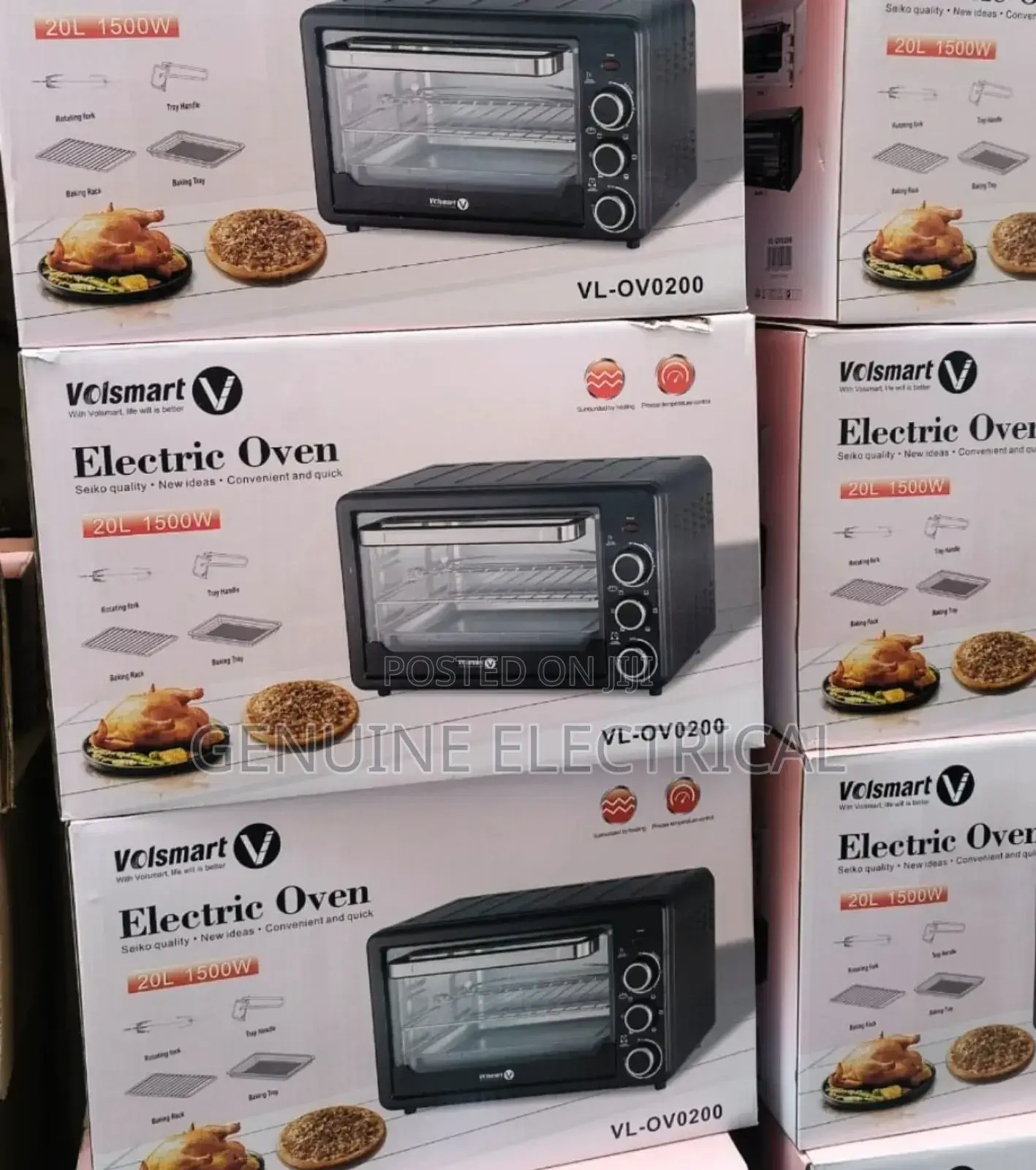 Black 20 Litres Volsmart Electric Oven V20e