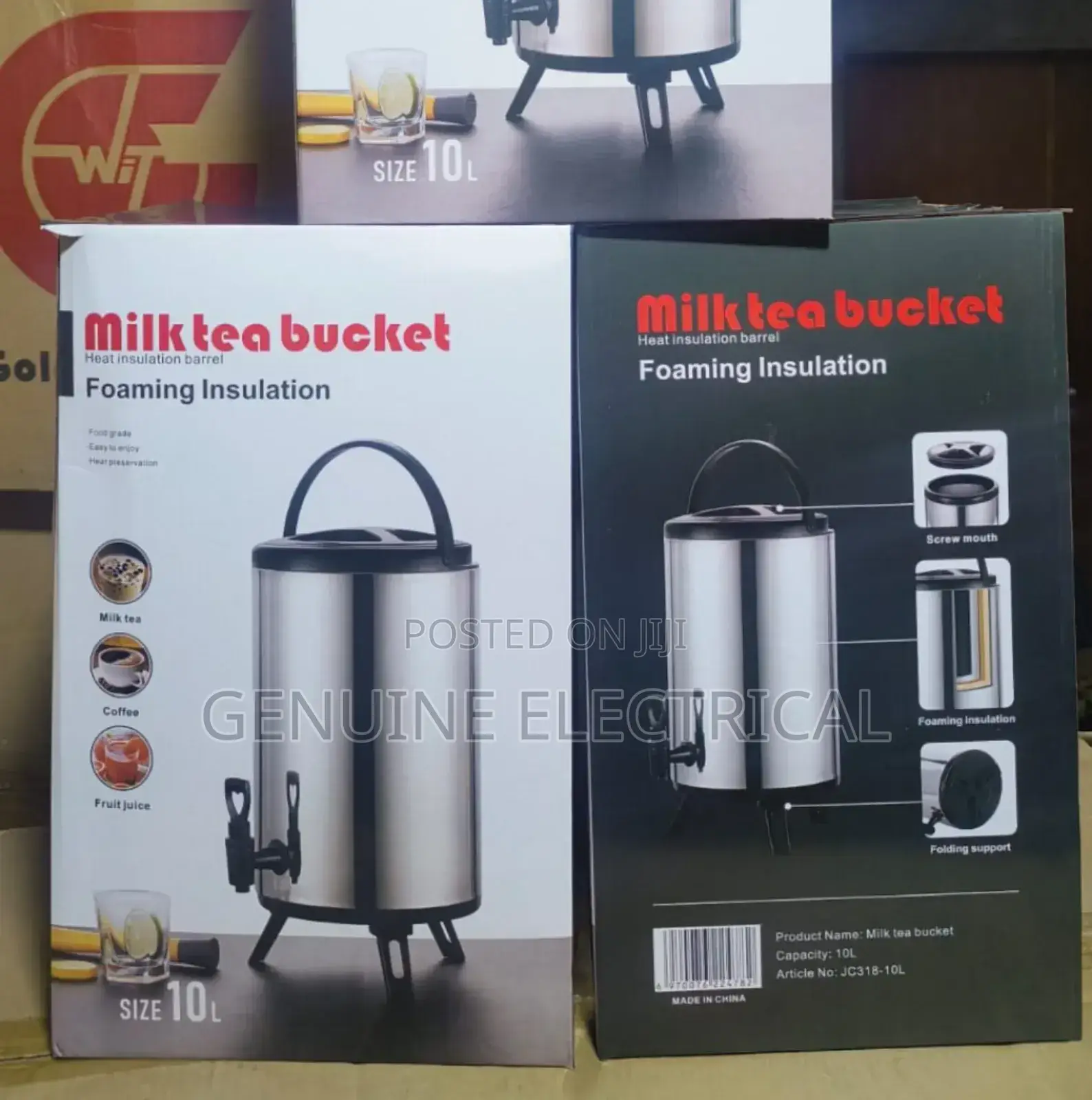 10 Litres Milk/Coffee Bucket Heat Insulation Barrel T10