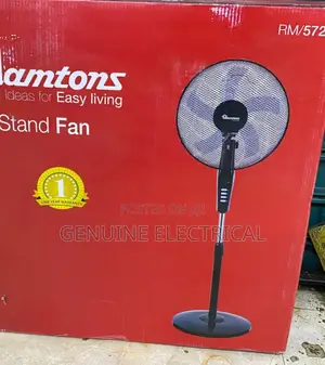 Ramtons Rm/572 - Black Standing Fan - 3 Speed Rf-3s
