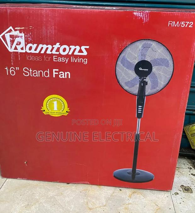 Ramtons Rm/572 - Black Stand Fan - 3 Speed Rf-3s