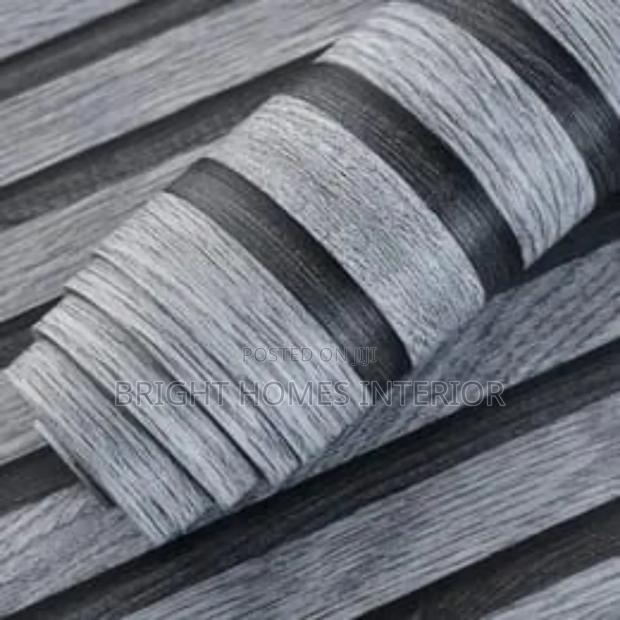 Flutted Grey Wallpaper Available