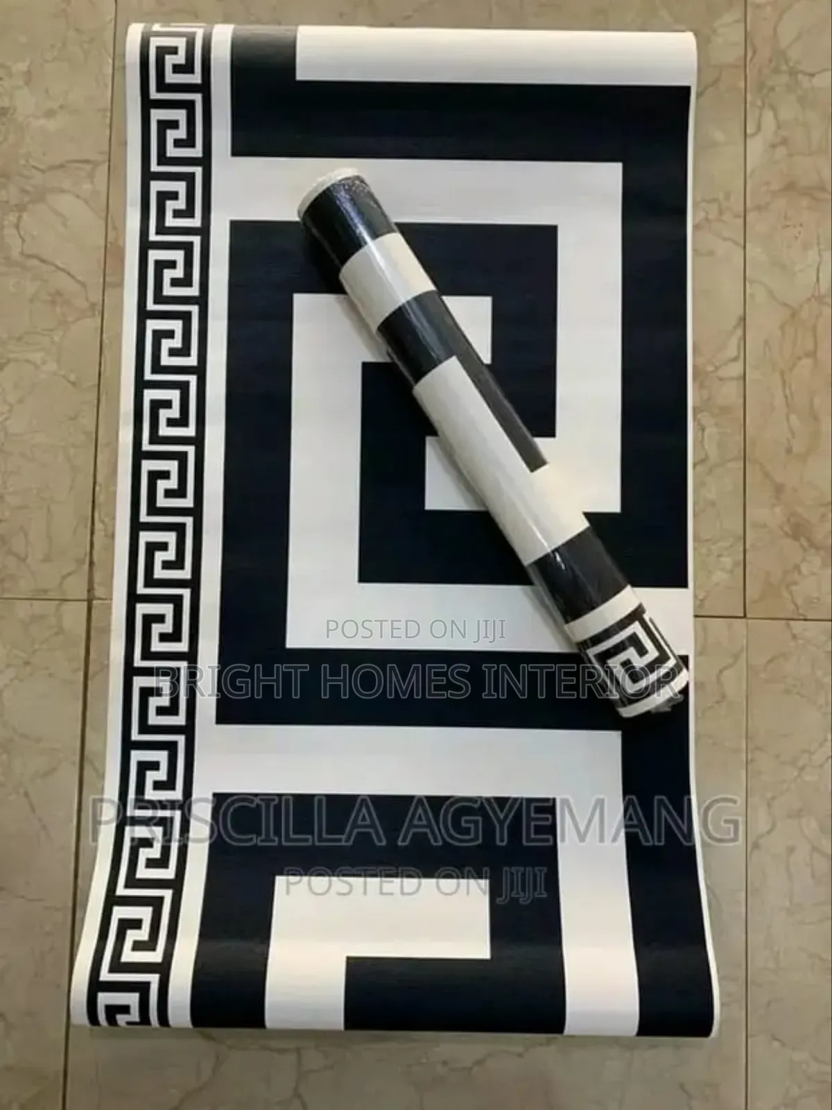 3D Wallpaper Black and White Striped