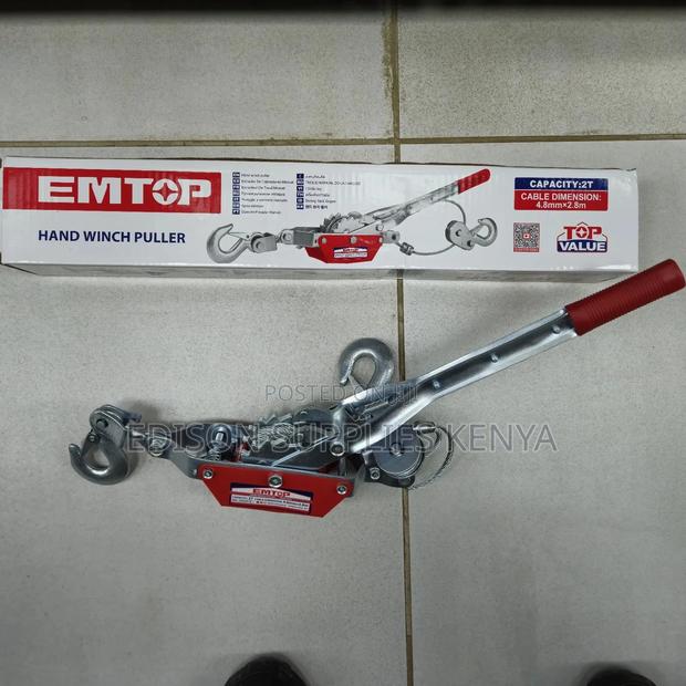 Hand Cable Puller Emtop 2 Ton Hand Winch Double Ratchets - main view