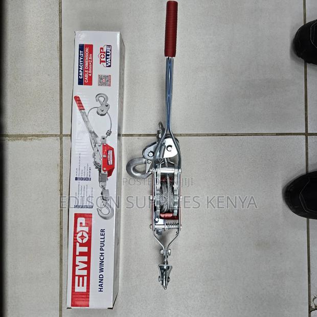 Hand Cable Puller Emtop 2 Ton Hand Winch Double Ratchets - thumbnail 3