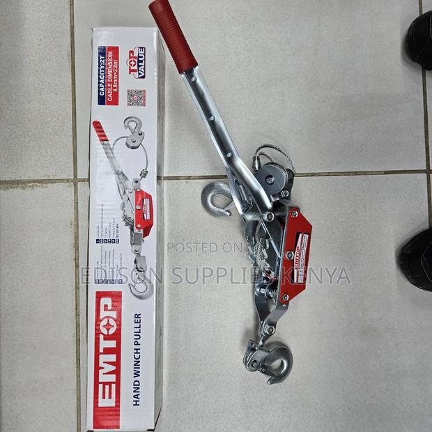 Hand Cable Puller Emtop 2 Ton Hand Winch Double Ratchets - thumbnail 4