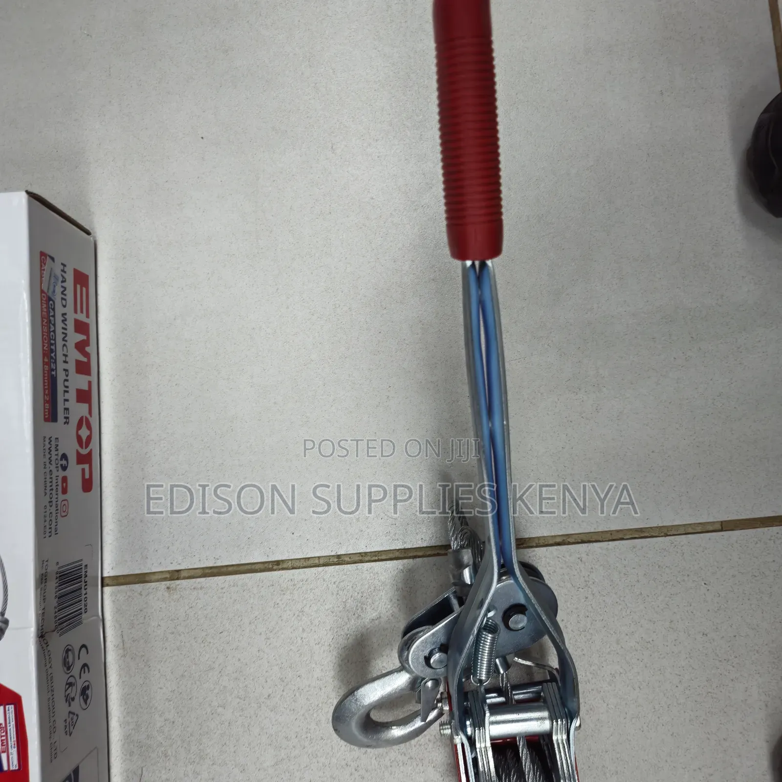 Hand Cable Puller Emtop 2 Ton Hand Winch Double Ratchets